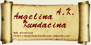 Angelina Kundačina vizit kartica